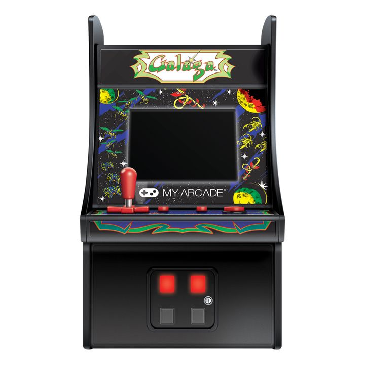 micro player retro arcade galaga