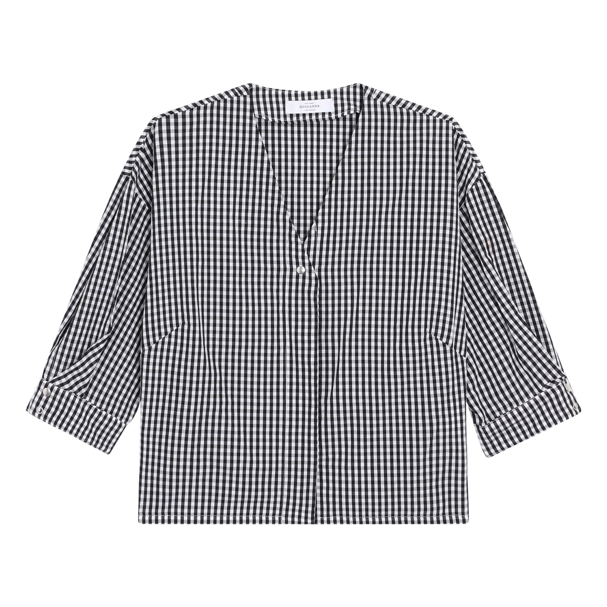 Roseanna - Blouse Lea Domino Coton et Lin - Femme - Noir