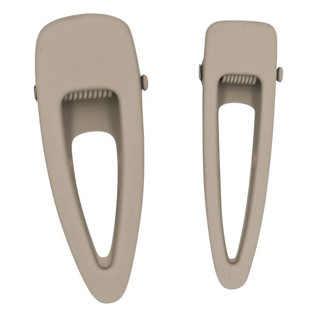 Haarspange im 2er-Set Matte Clip | Braun