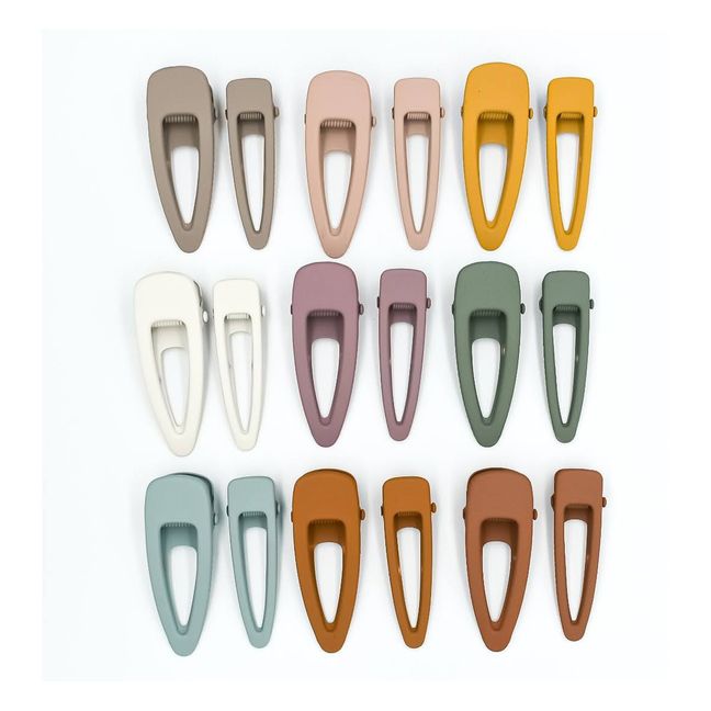 Haarspange im 2er-Set Matte Clip | Grauweiß