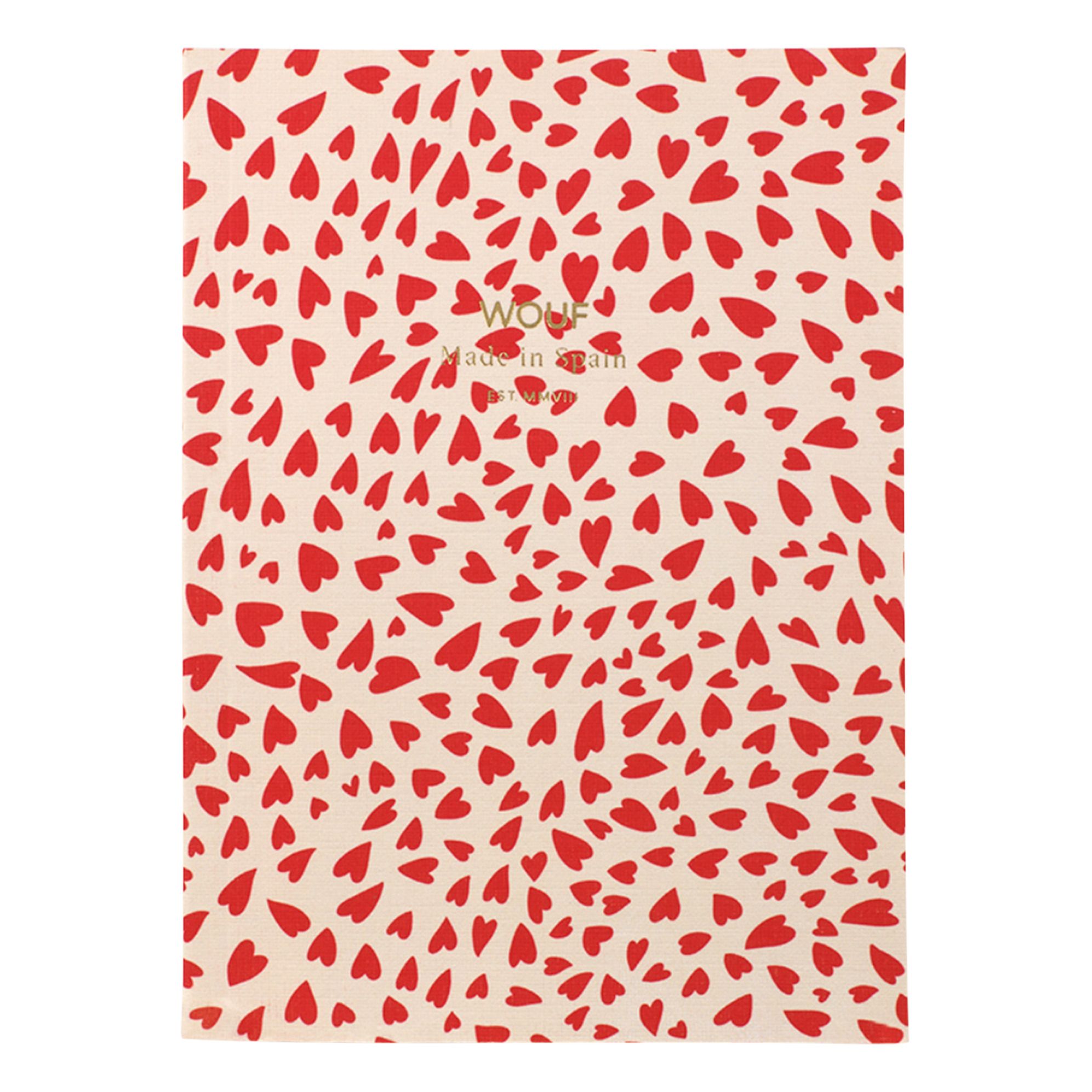 Wouf - Carnet A6 Heart - Rouge
