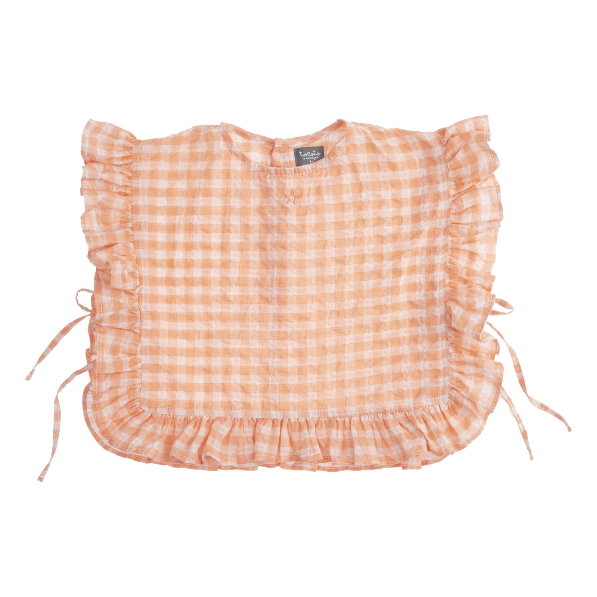 Tocoto Vintage - Blouse Cropped Vichy - Fille - Rose