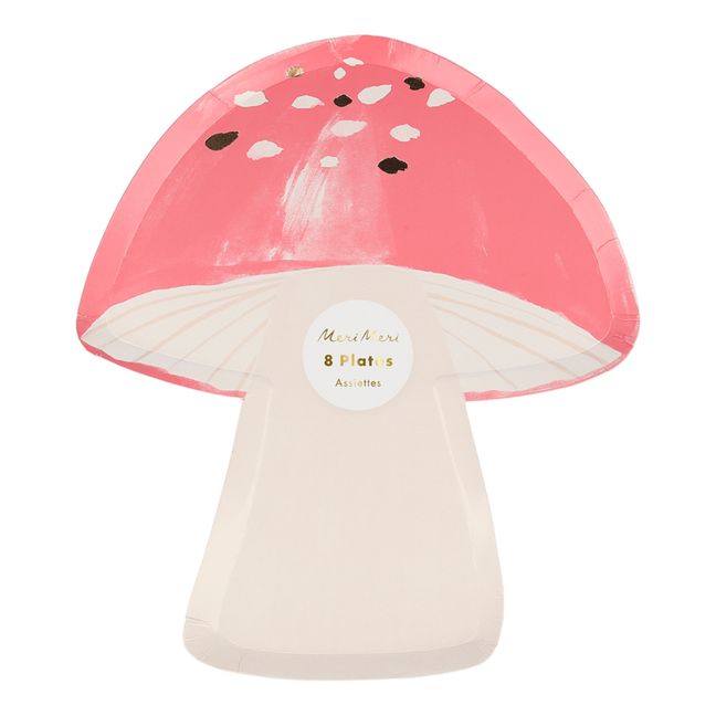 Piatti di cartone Champignon - Set di 8