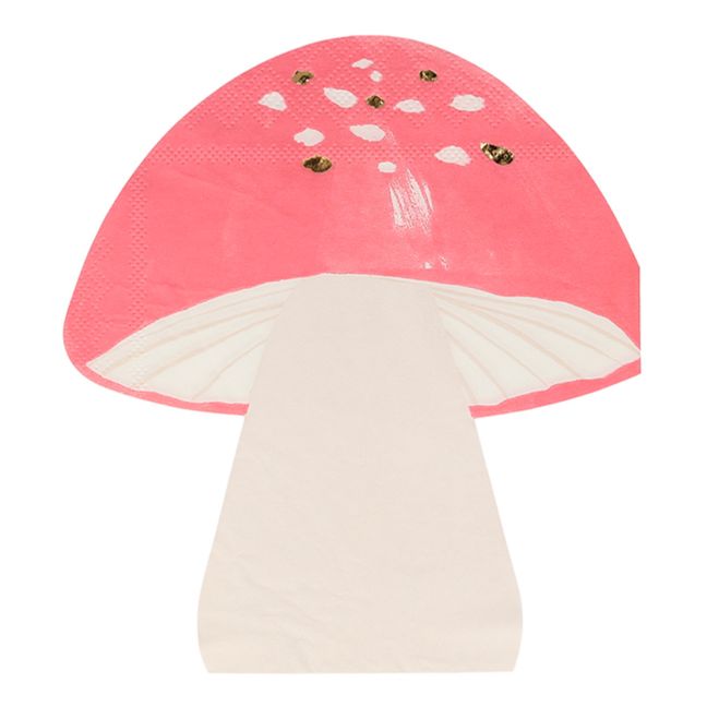 Mushroom Paper Serviettes  - Set of 16