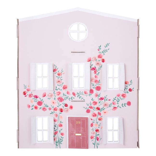Mini casa delle bambole di cartone