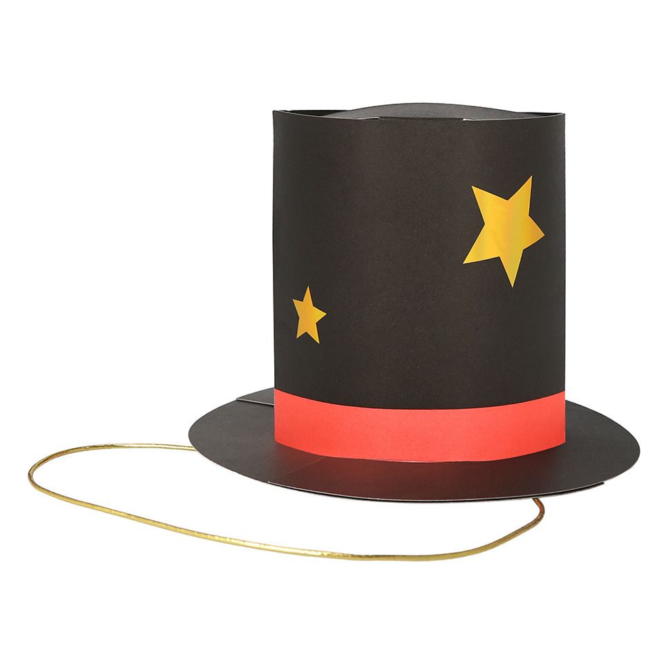 Meri Meri - Chapeaux de magicien en carton - Set de 8 - Multicolore