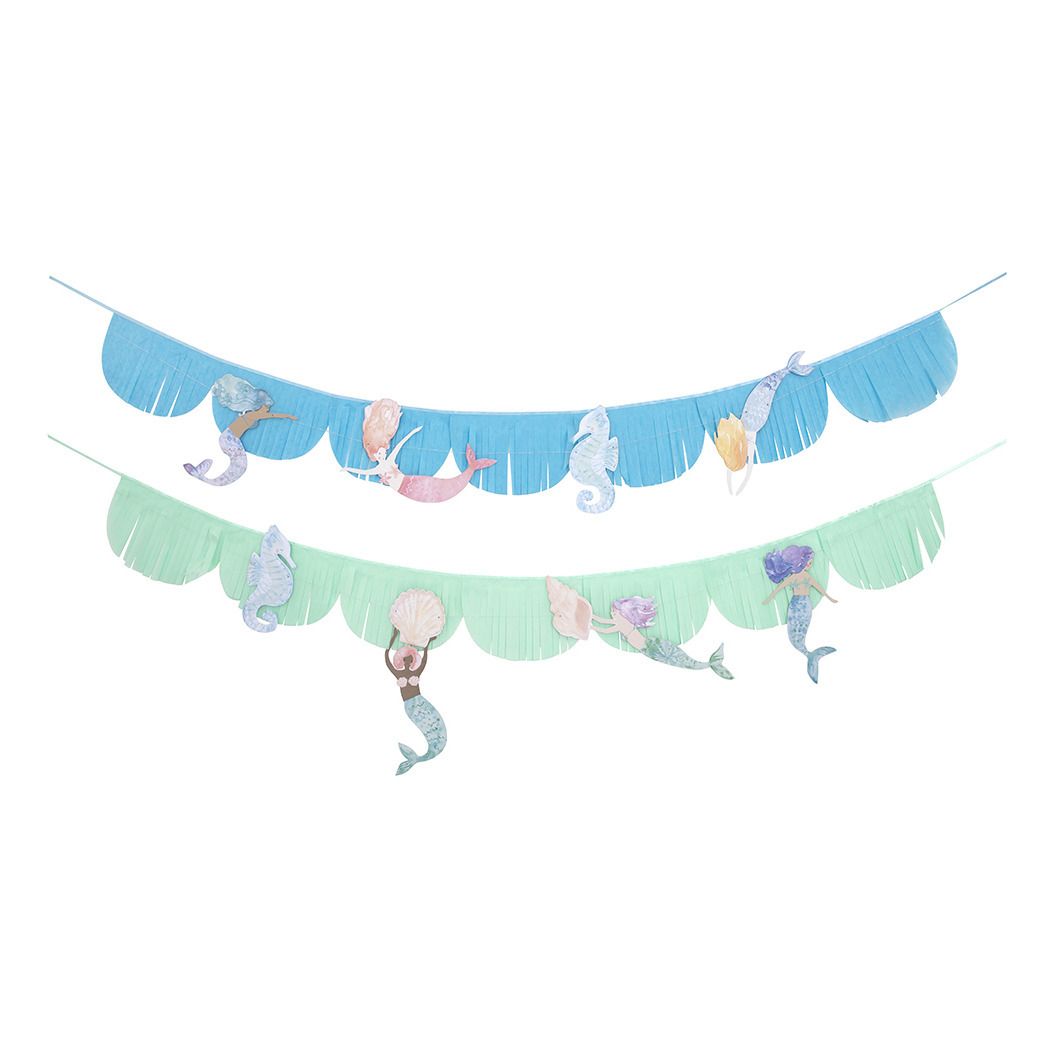 Meri Meri - Guirlande à franges Sirènes - Multicolore
