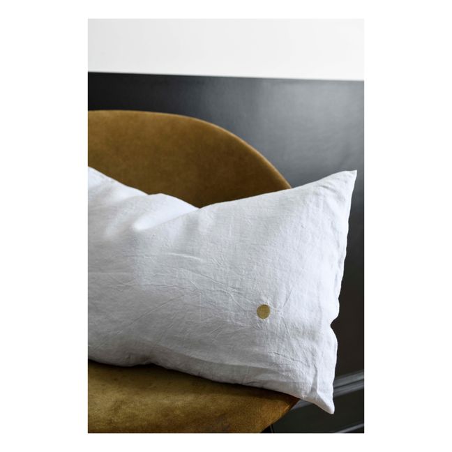 Hemp Mona Pillow Cover White