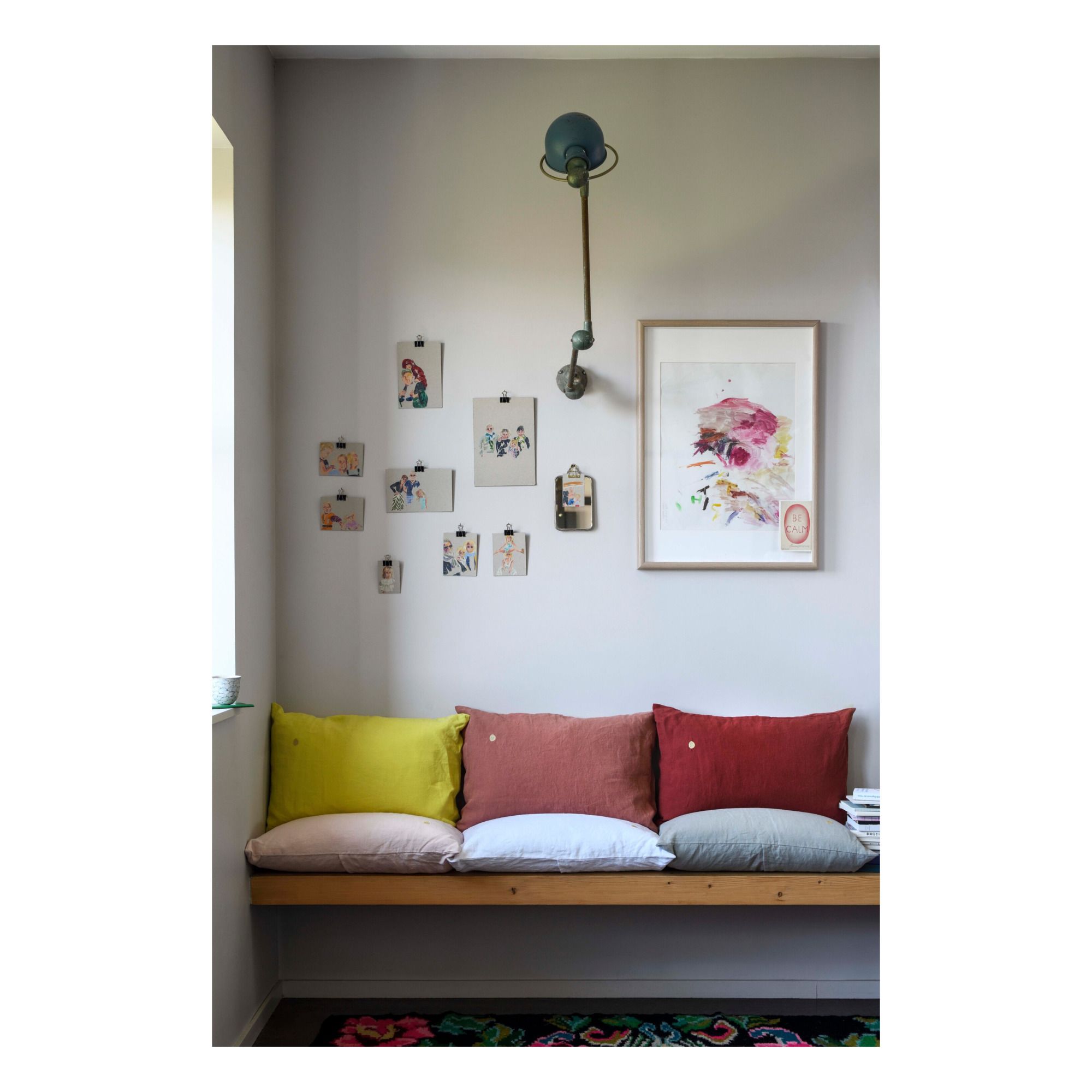 Taie d'oreiller Mona en chanvre Rhubarbe- Image produit n°1