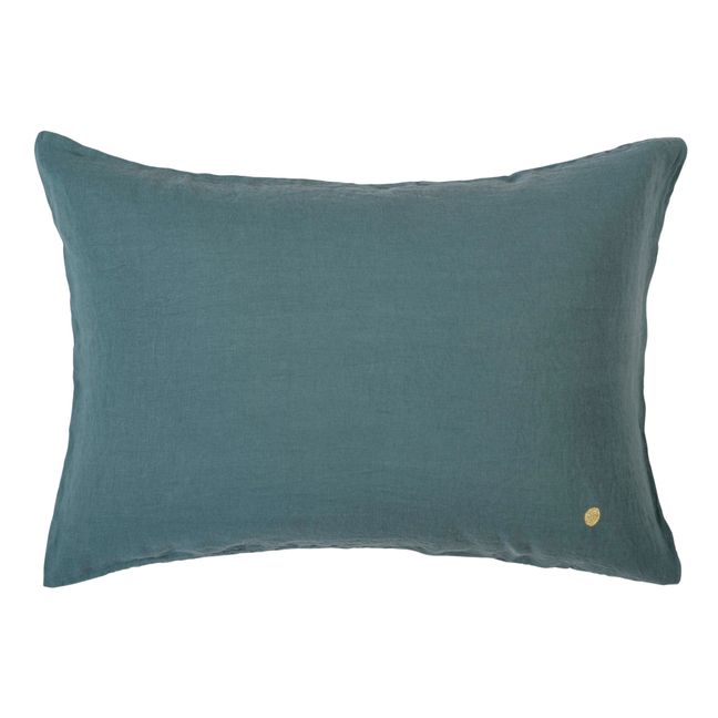 Hemp Mona Pillow Cover | Grey blue