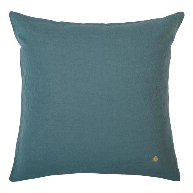 Funda de almohada Mona de Cáñamo | Azul Gris