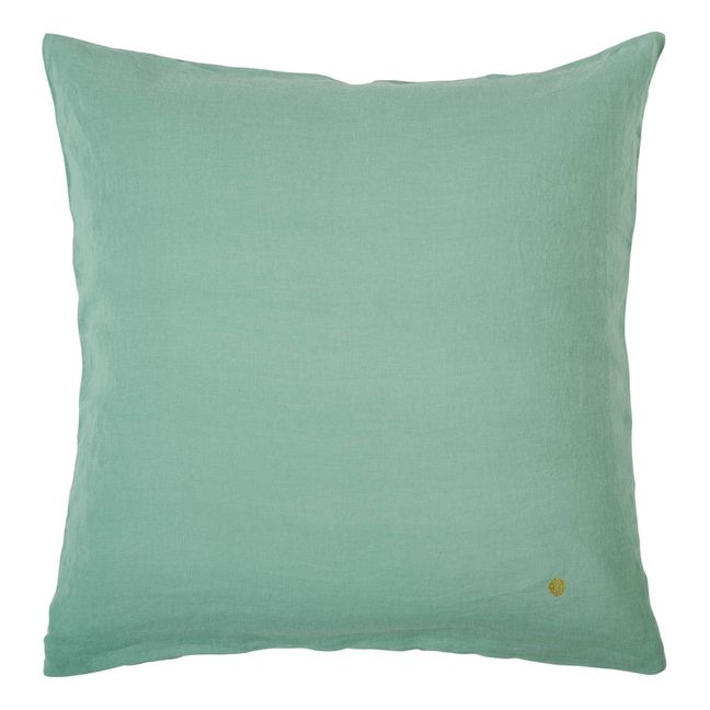 Funda de almohada Mona de Cáñamo | Verde Celedón