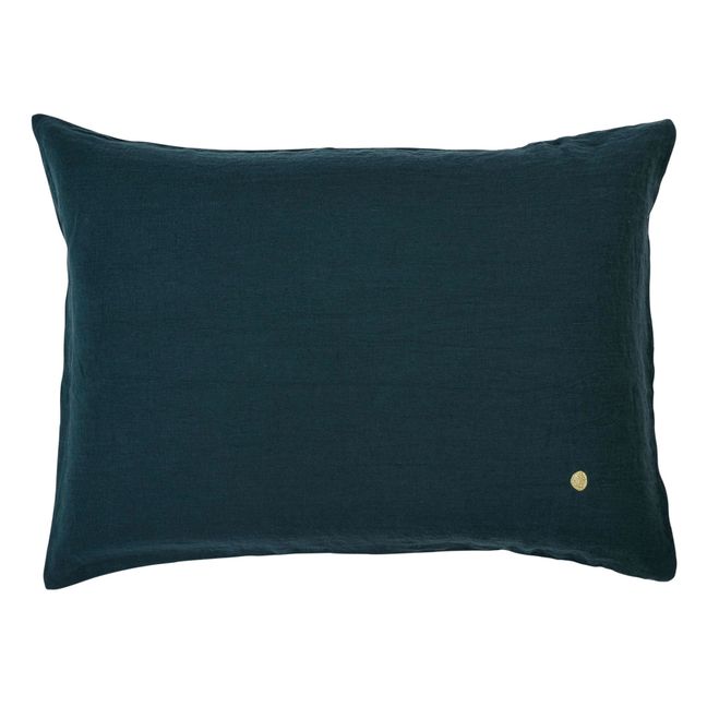 Funda de almohada Mona de Cáñamo | Gris Pizarra