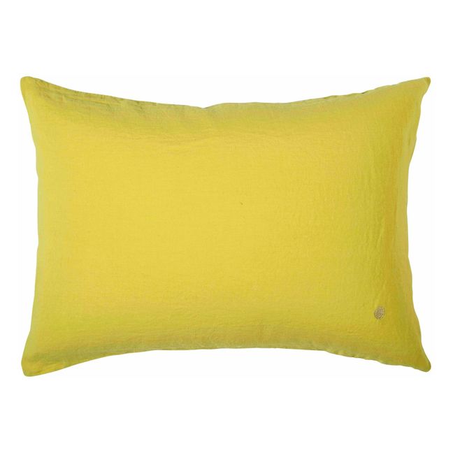 Hemp Mona Pillow Cover | Yellow