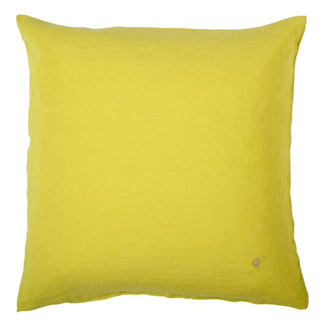 Hemp Mona Pillow Cover | Yellow