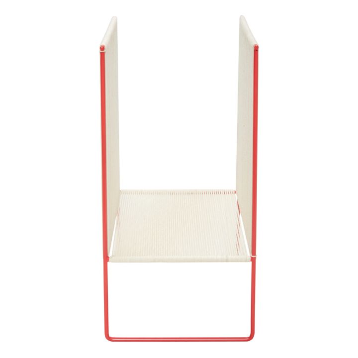 Rope and Metal Magazine Rack | Red- Product image n°1