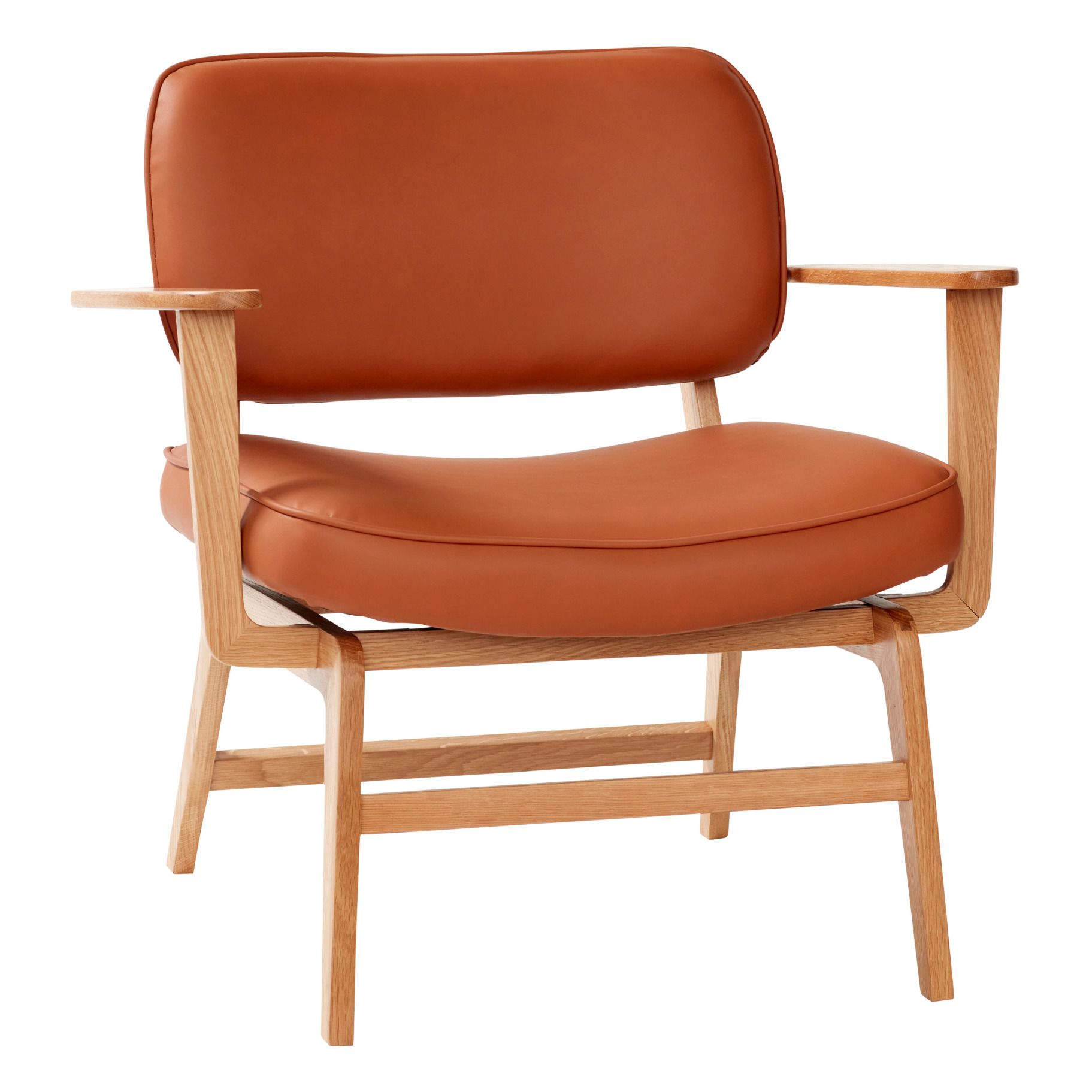 Hubsch - Fauteuil lounge, piètement en bois FSC - Naturel