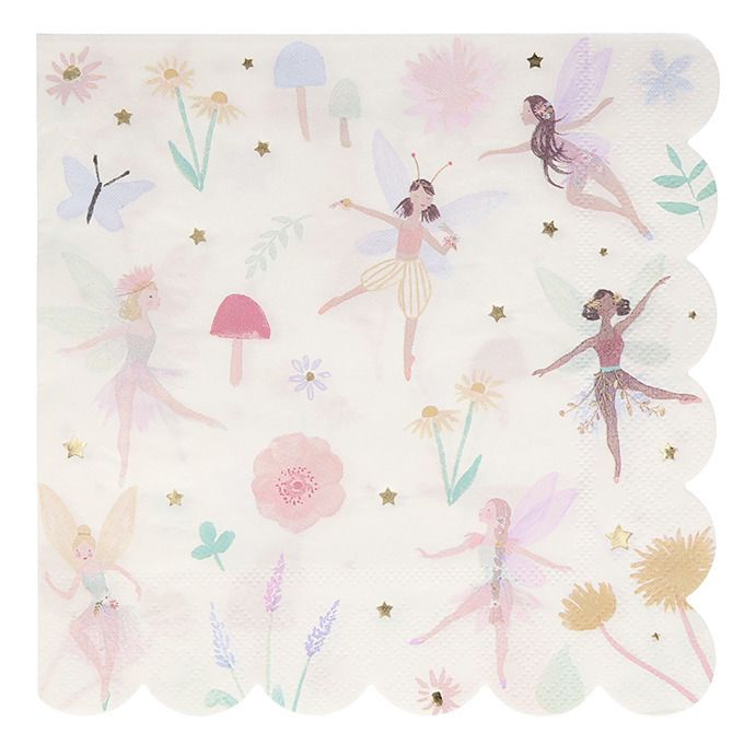 Meri Meri - Serviettes en papier Féérie - Set de 16 - Multicolore