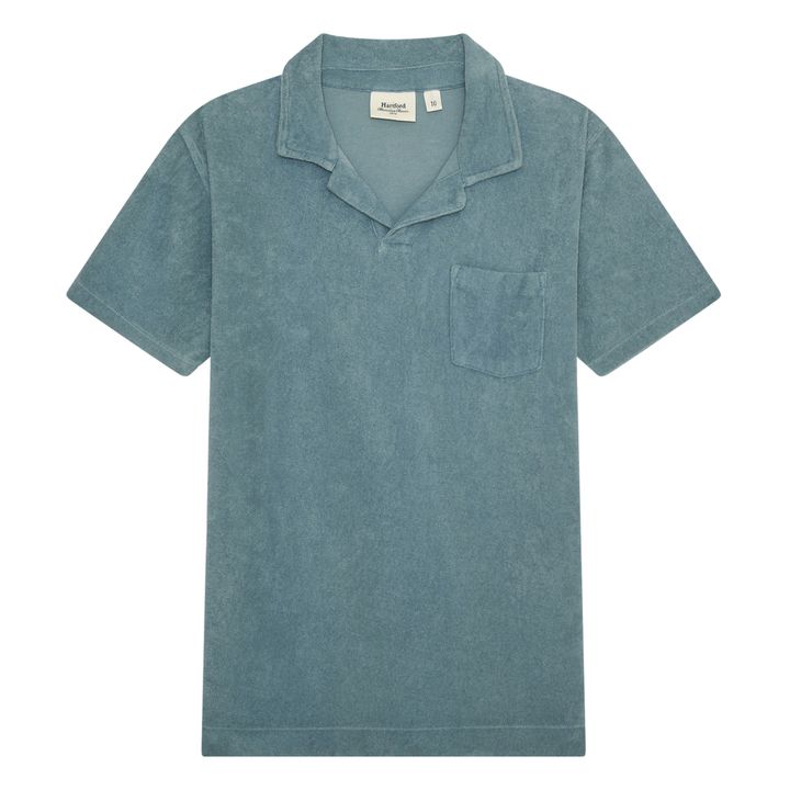 Terry Cloth Polo Shirt Grey blue Hartford Fashion Teen , Children