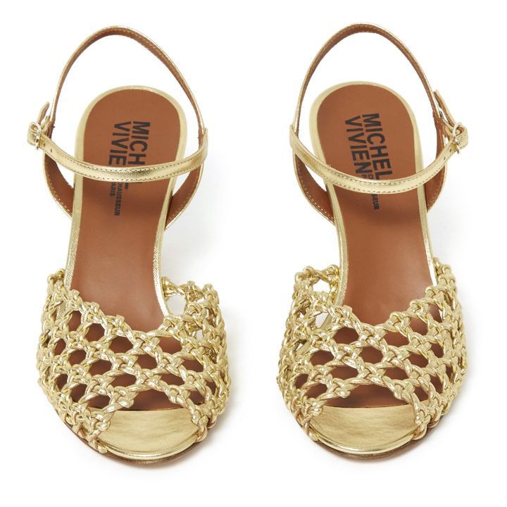 Michel vivien sale gold sandals