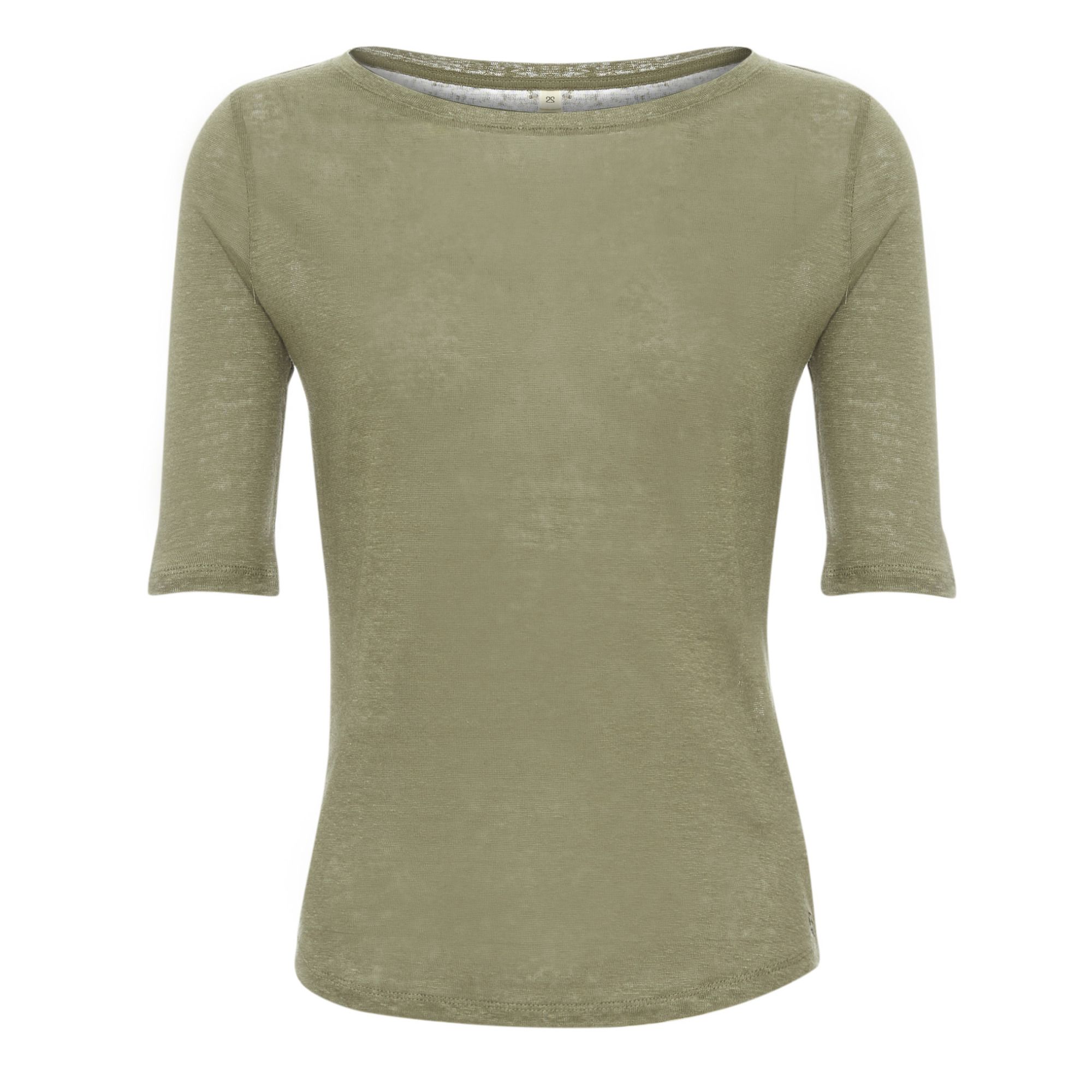 T-shirt manches longues vert olive femme