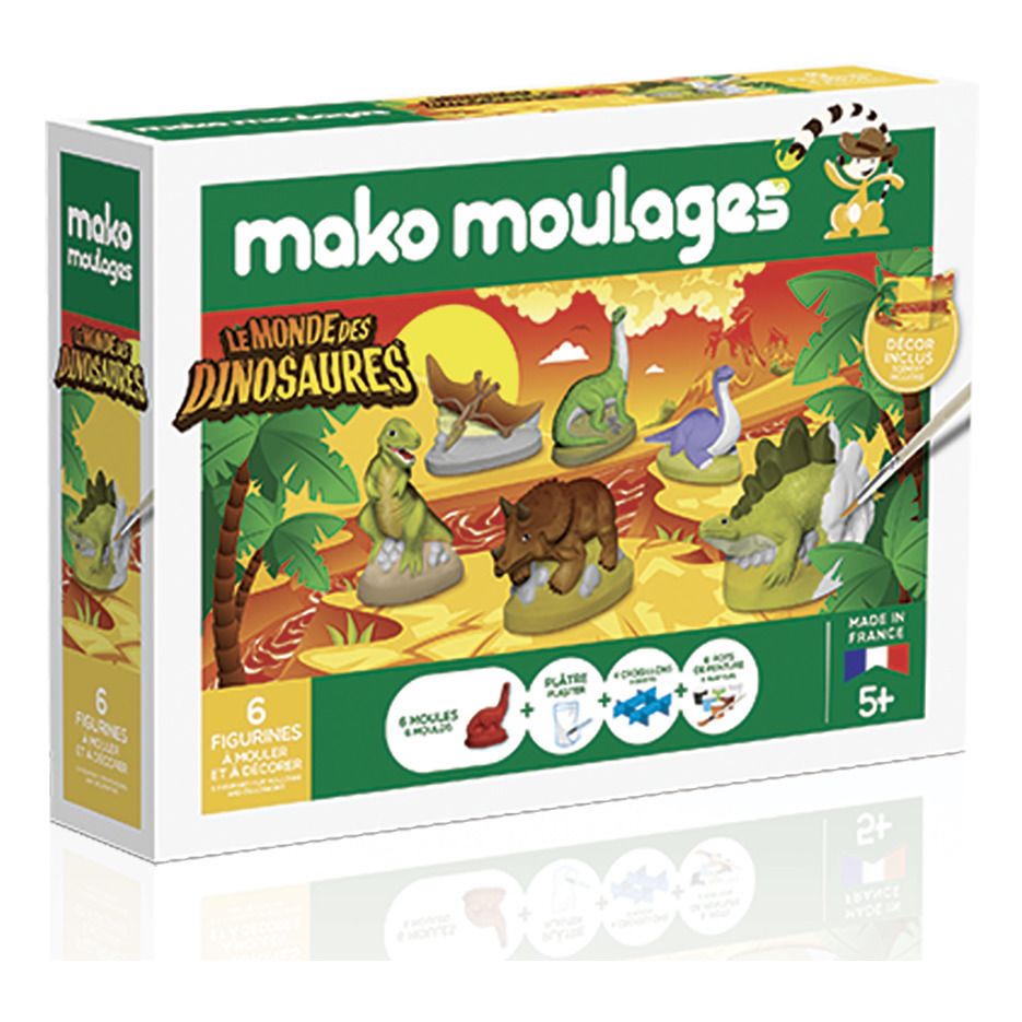 Mako Moulages - Coffret Le monde des dinosaures - Set de 6 - Multicolore