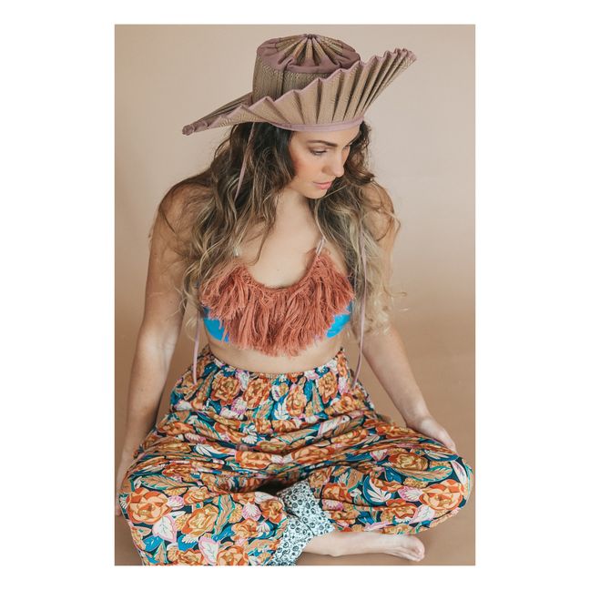 Sombrero Capri Flores Bungalow - Colección Mujer - Terracotta