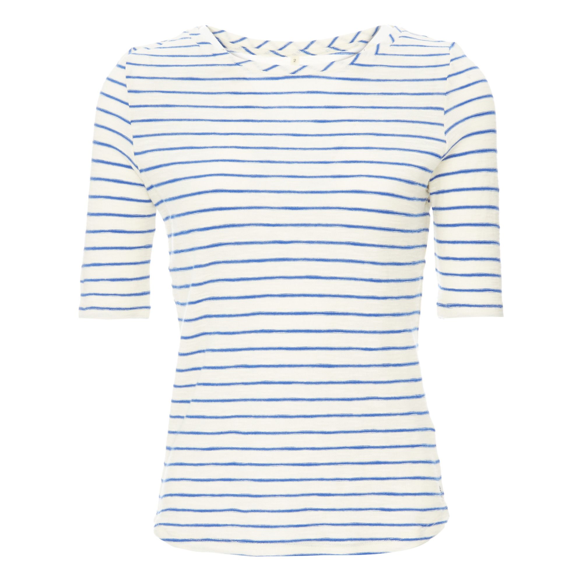 Bellerose - T-shirt Seas Lin Rayé - Collection Femme - - Bleu