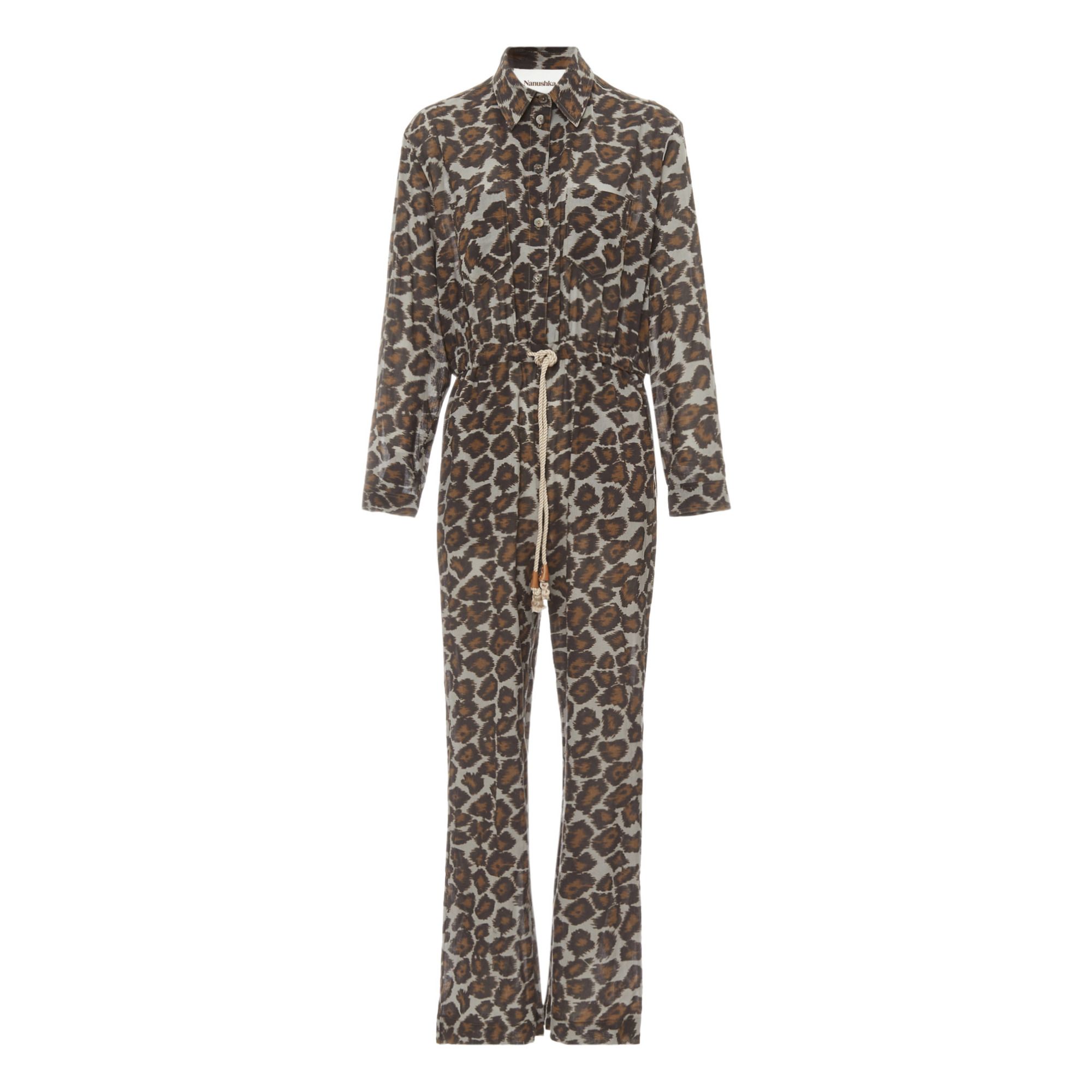 Nanushka - Combinaison Odella Voile de Coton - Femme - Brun