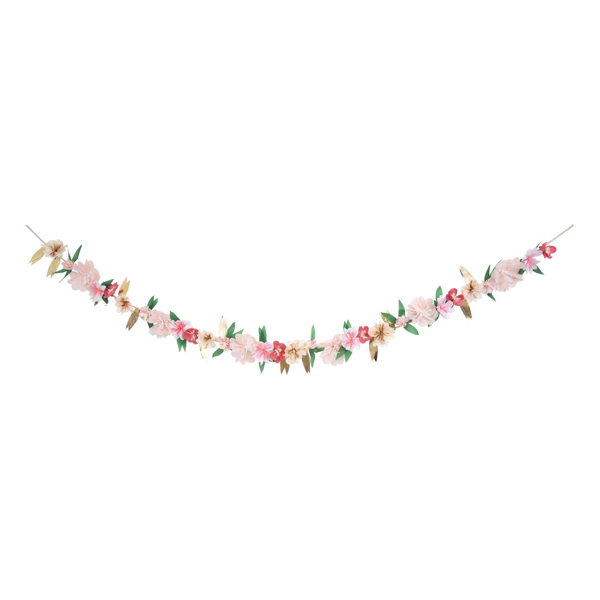 Meri Meri - Guirlande d'anniversaire Rose Blossom - Multicolore