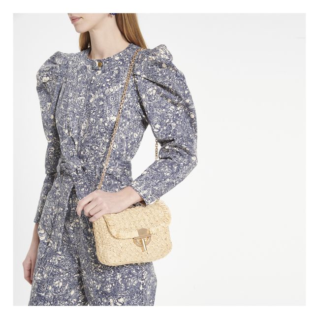 Borsa Moon in rafia | Naturale