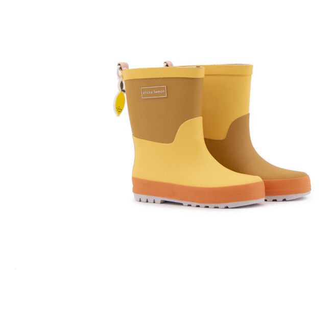 Colourblock Wellington Boots  Yellow