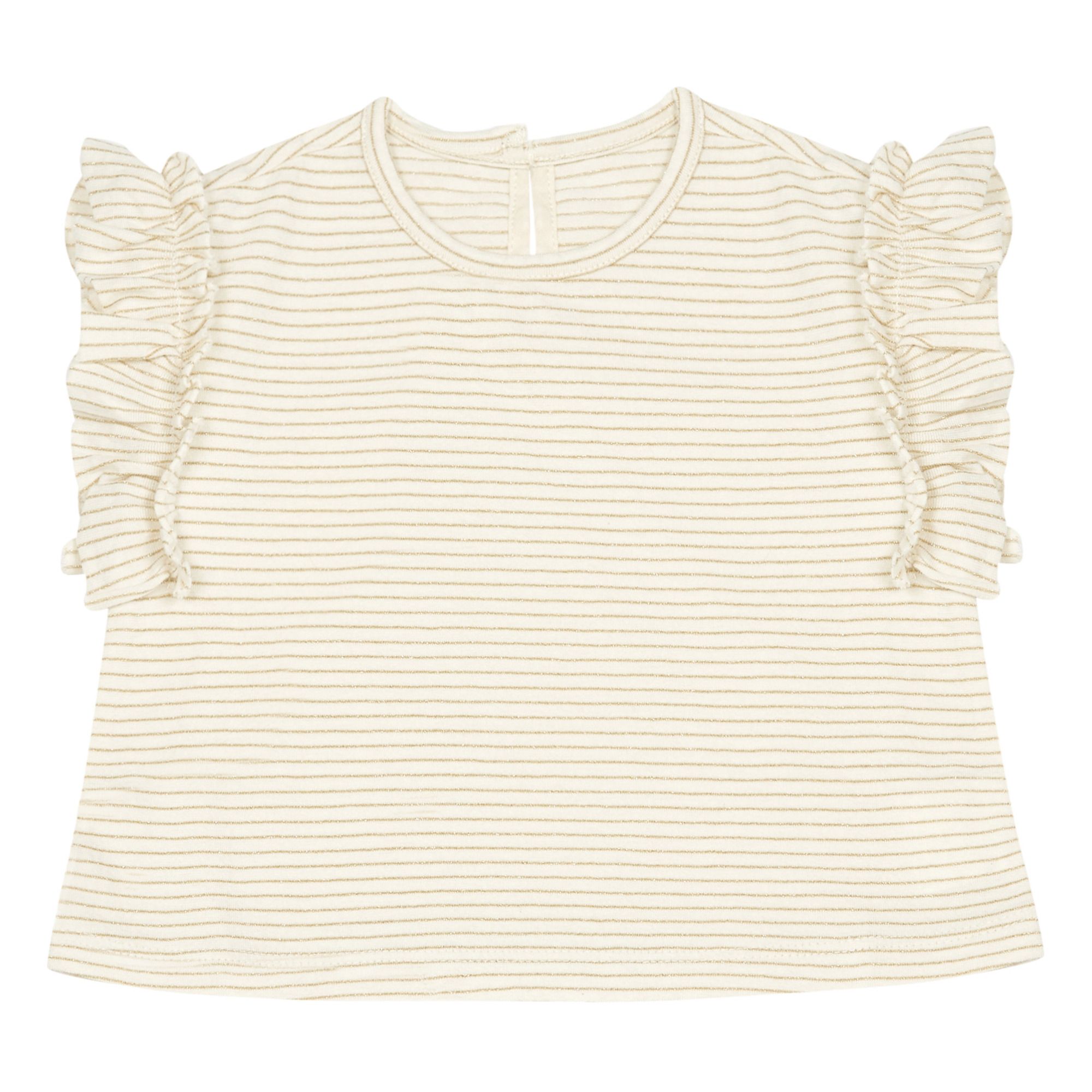 Zhoe & Tobiah - T-Shirt Rayé Lurex - Fille - Ecru