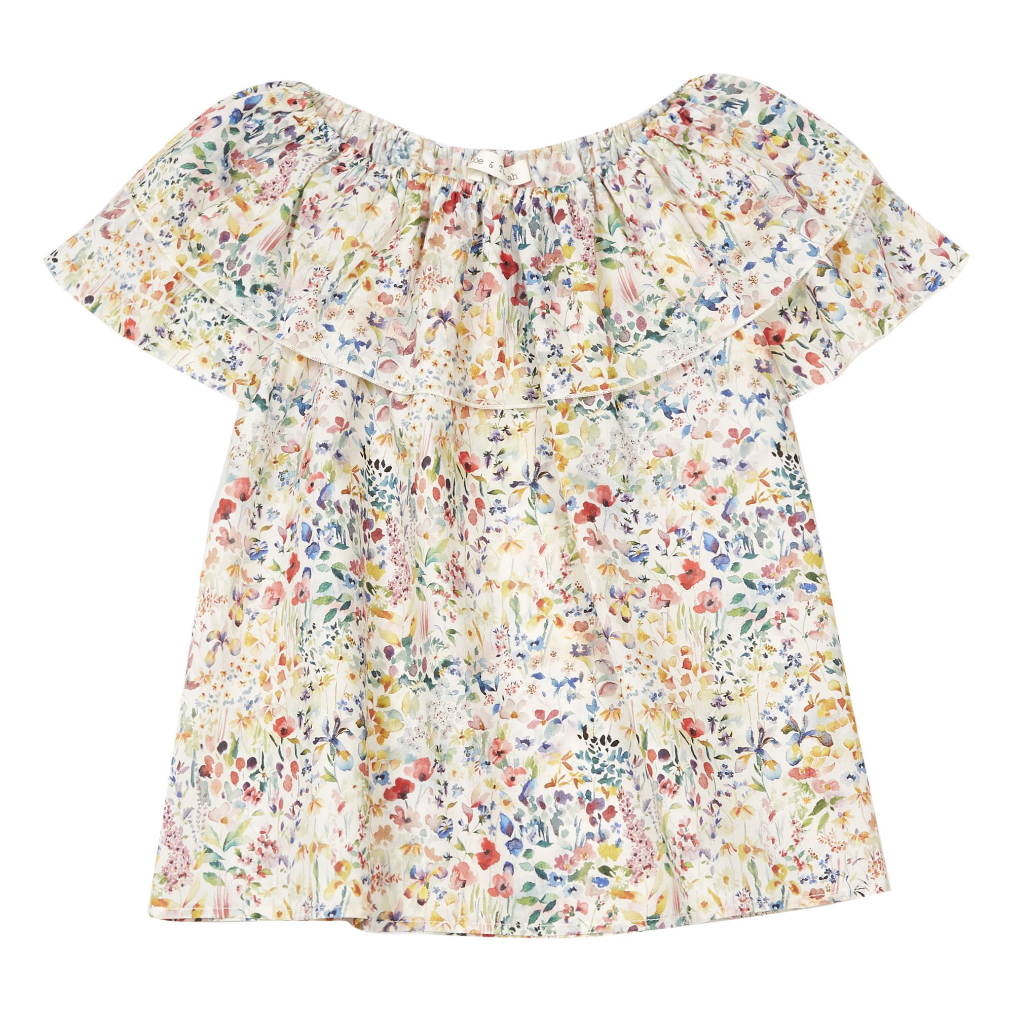 Zhoe & Tobiah - Blouse Fleurie Volants - Fille - Rouge