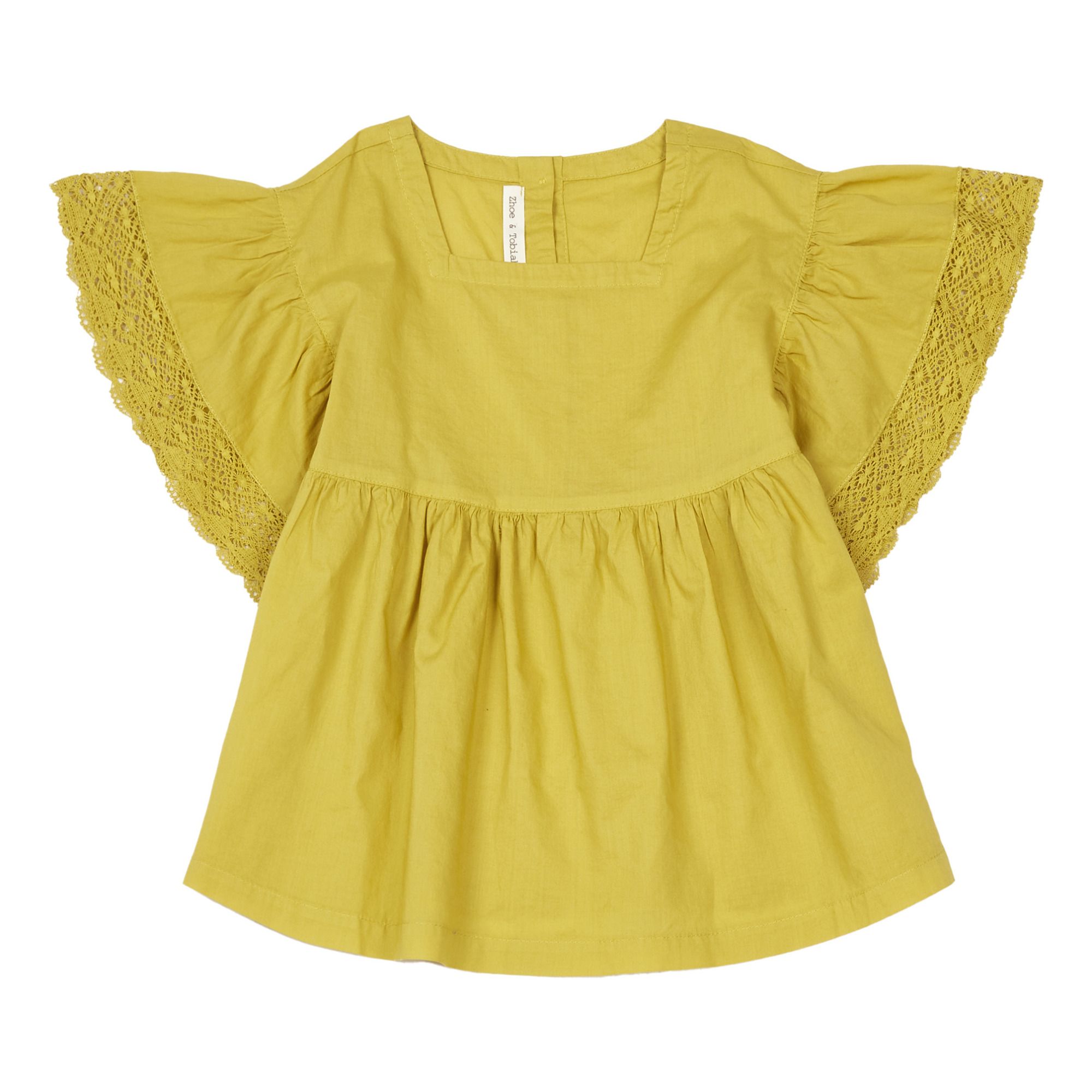 Zhoe & Tobiah - Blouse Manches Dentelle - Fille - Ocre