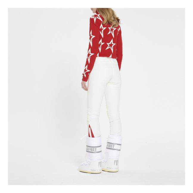 Pantalon de Ski Chevron Flare Blanc
