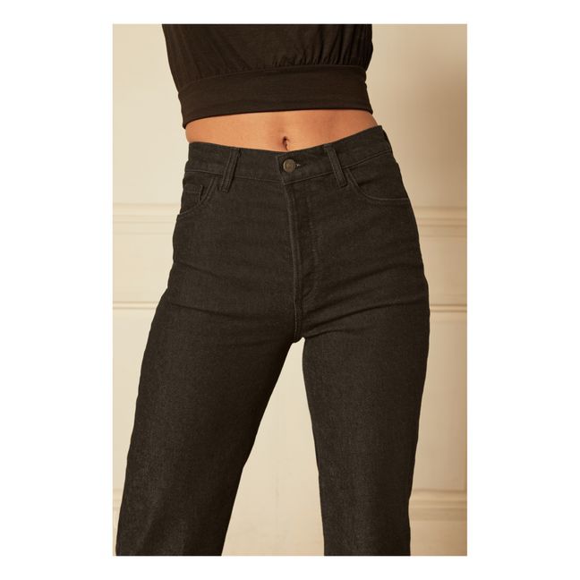 Jeans The Mikey High Rise Wide Leg in cotone bio  Black Beauty