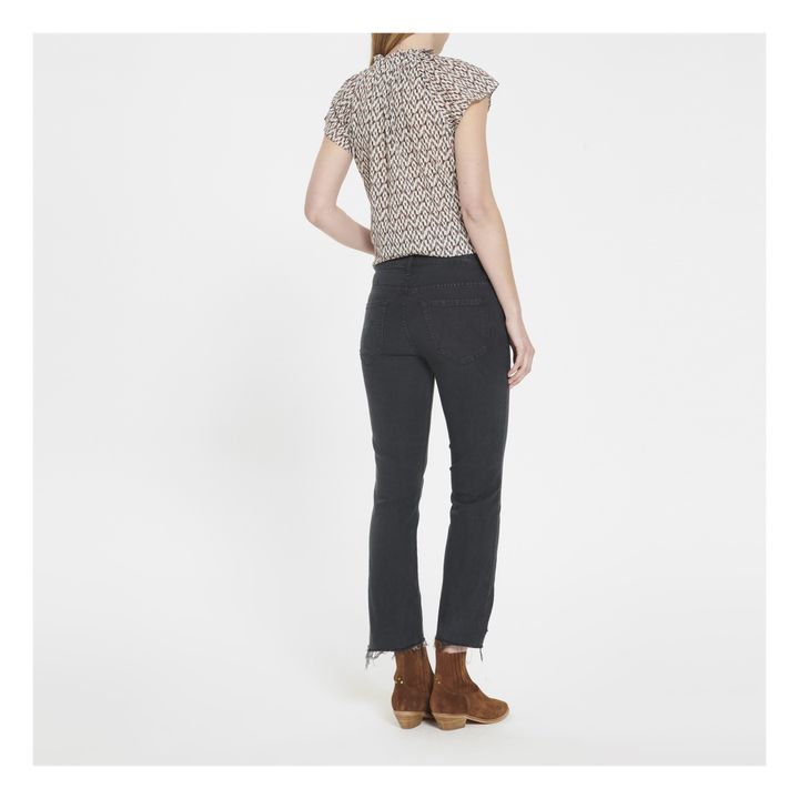 The Insider Crop Step Fray Jeans | Faded Black