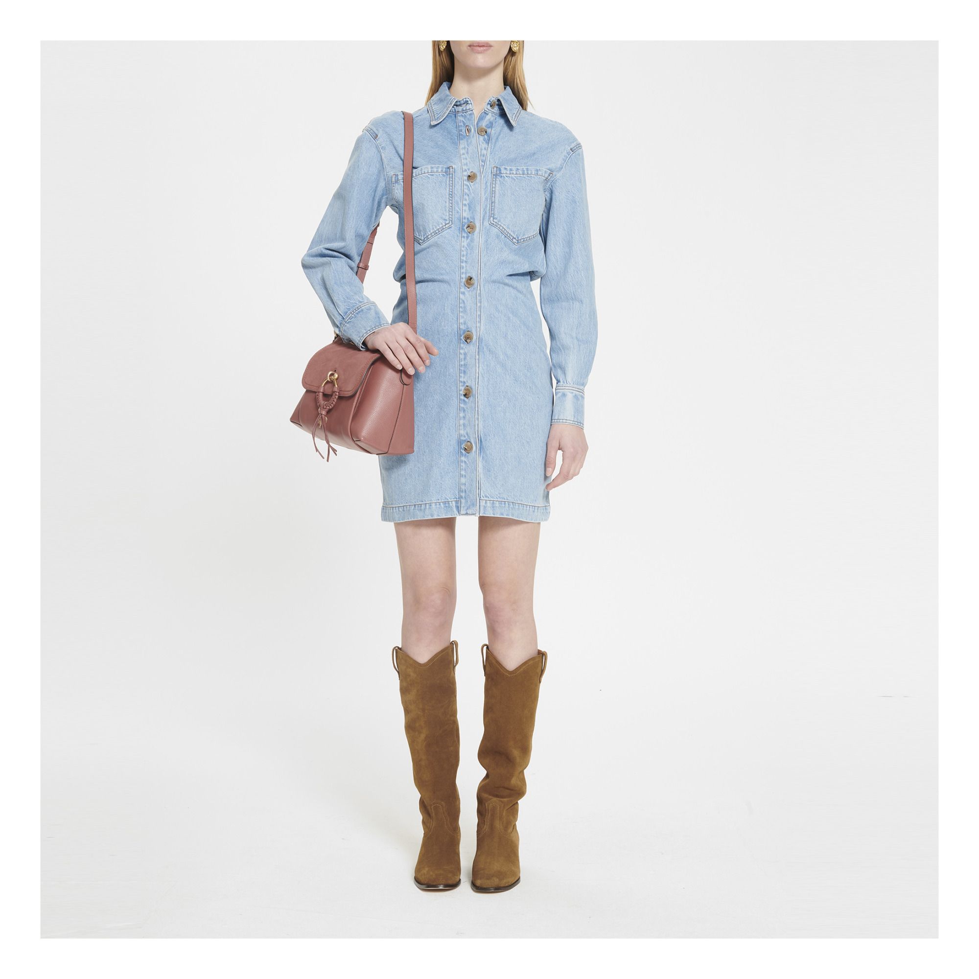 daisy denim dress