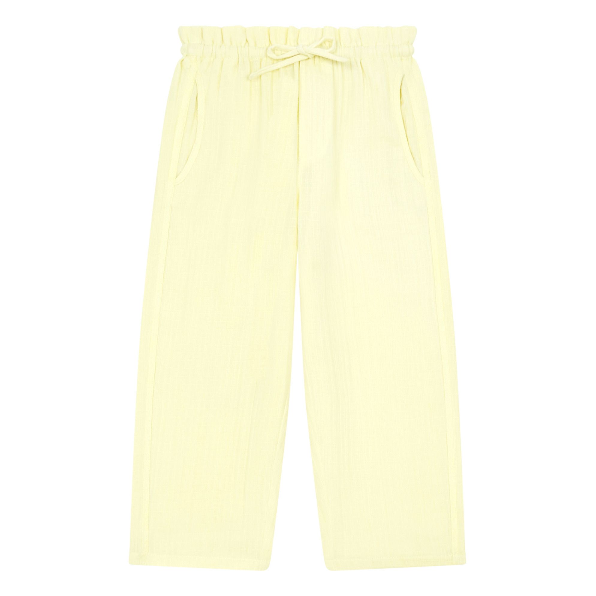 Hundred Pieces - Pantalon Gaze De Coton - Fille - Jaune citron