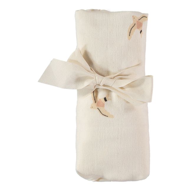 Lenzuolo per culla Melody in cotone bio | Crema