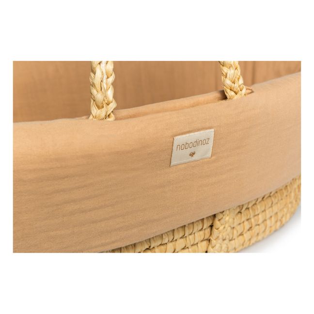 Organic Cotton Padded Sheet for Moses Basket | Nude