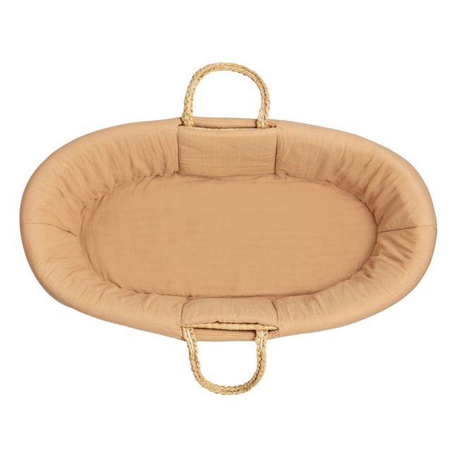 Organic Cotton Padded Sheet for Moses Basket | Nude