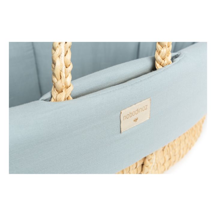 Ropa de cama mullida para capazo de algodón orgánico | Azul Cielo- Imagen del producto n°1