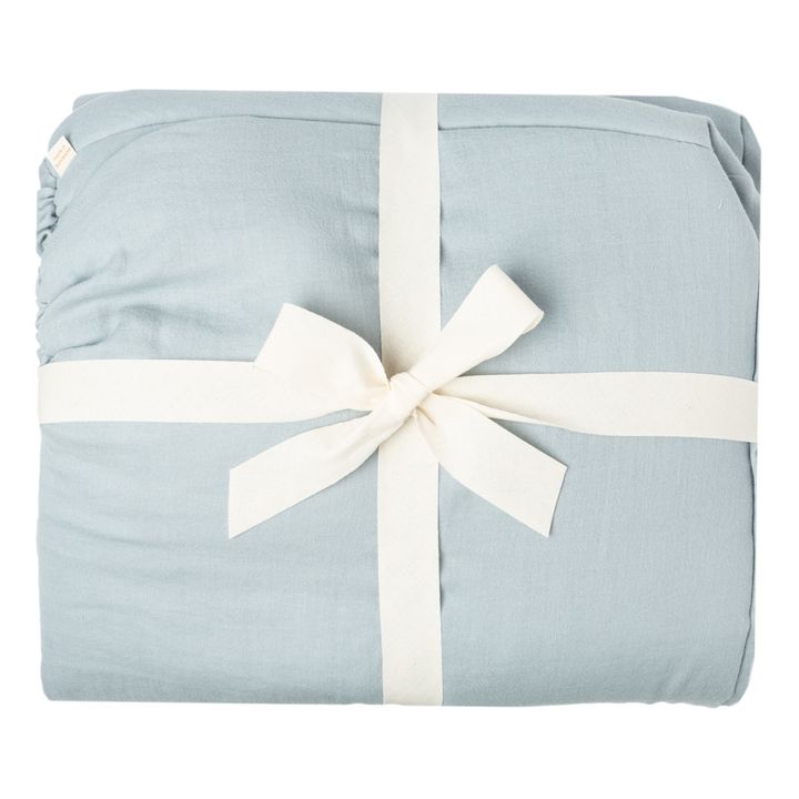 Ropa de cama mullida para capazo de algodón orgánico | Azul Cielo- Imagen del producto n°5