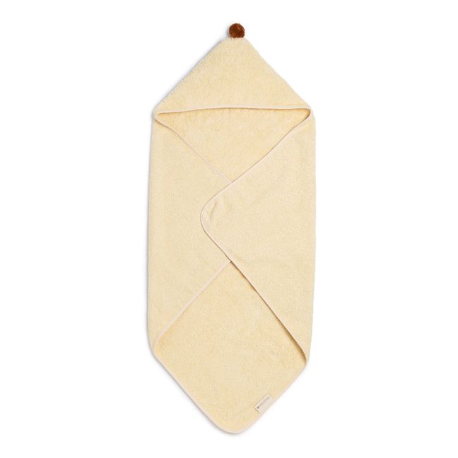 Cape de bain So Cute en coton bio | Vanille