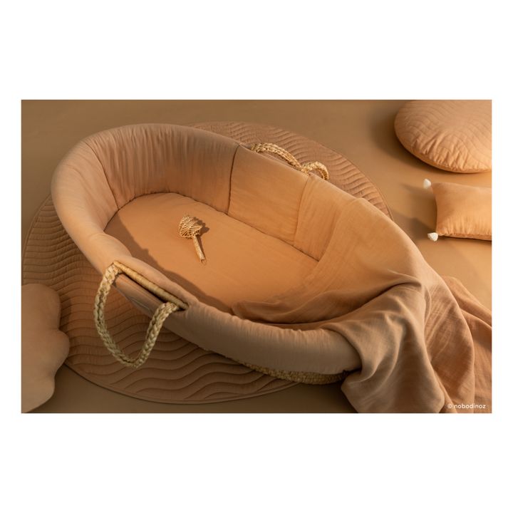 Organic Cotton Fitted Sheet for Melody Moses Basket | Nude- Product image n°3
