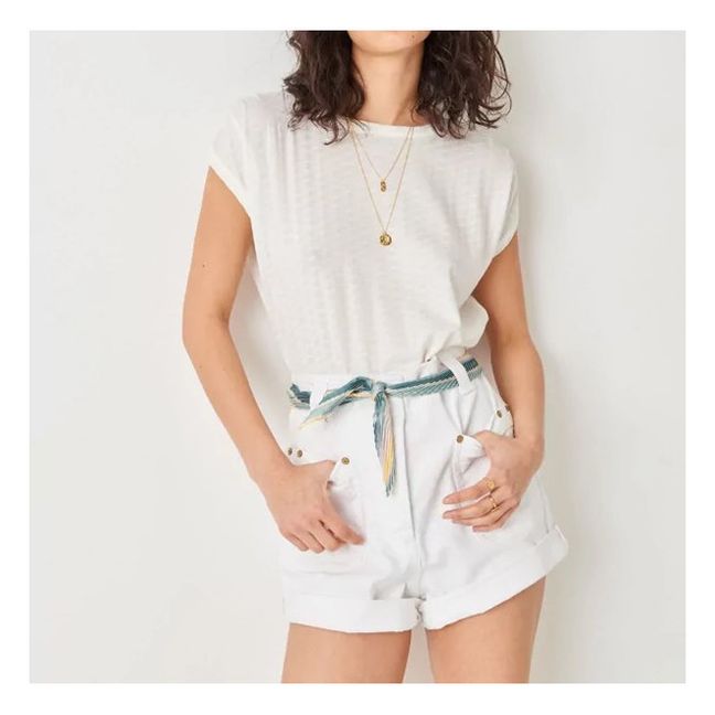 Camiseta Sixto Jacquard | Crudo