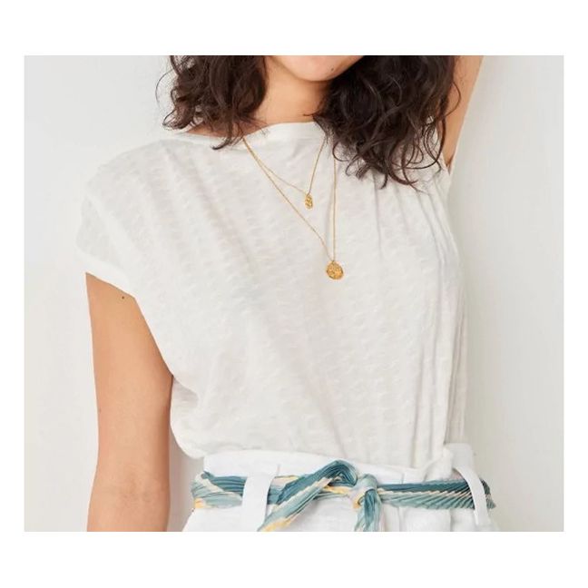 Camiseta Sixto Jacquard | Crudo