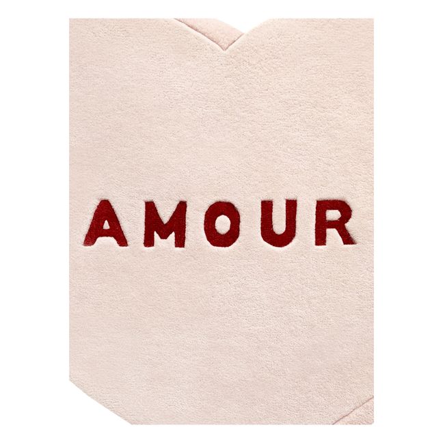 Alfombra Corazón Amor de lana | Rosa
